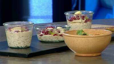 Wheat with oats and pomegranate