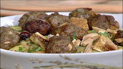 Kafta balls and lentils