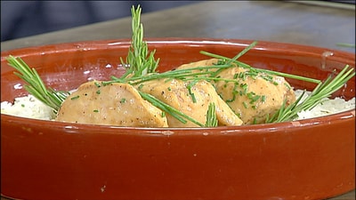 Chicken with apricots and rice